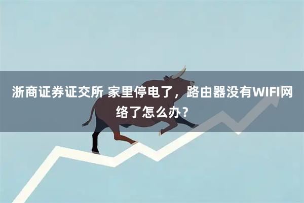 浙商证券证交所 家里停电了,路由器没有WIFI网络了怎么办?