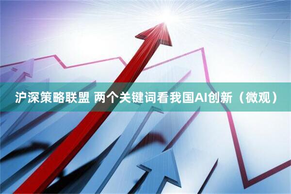 沪深策略联盟 两个关键词看我国AI创新（微观）